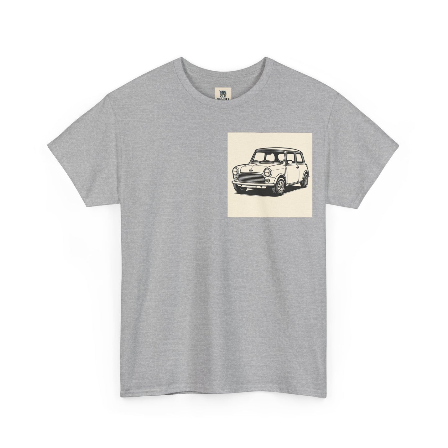 Classic Mini Cooper T-Shirt, Unisex Heavy Cotton T-Shirt, Casual Wear, Gift for Car Lovers, Everyday Style, Retro Auto Design