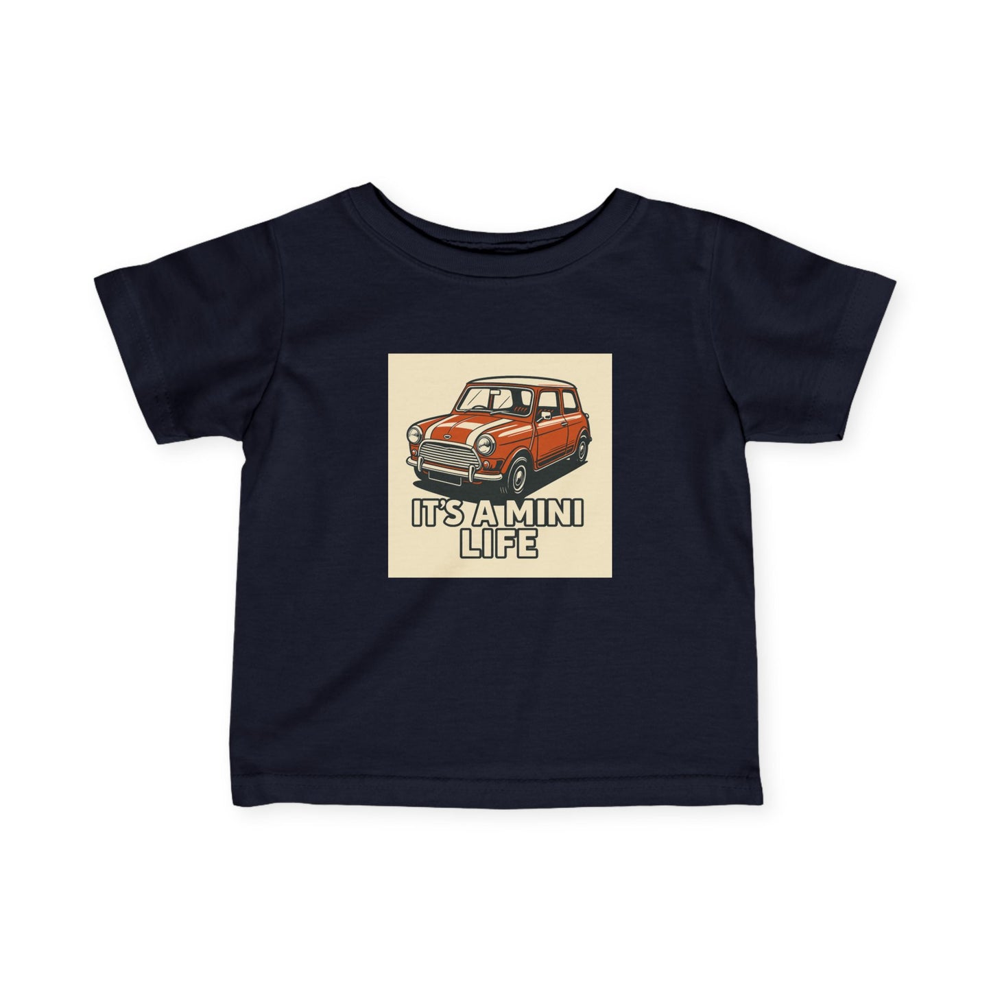 Infant T-Shirt, Classic Mini Car Quote Tee, Baby Shower Gift, Newborn Outfit, Funny Baby Clothes, How's My Behind Tee, Infant Apparel