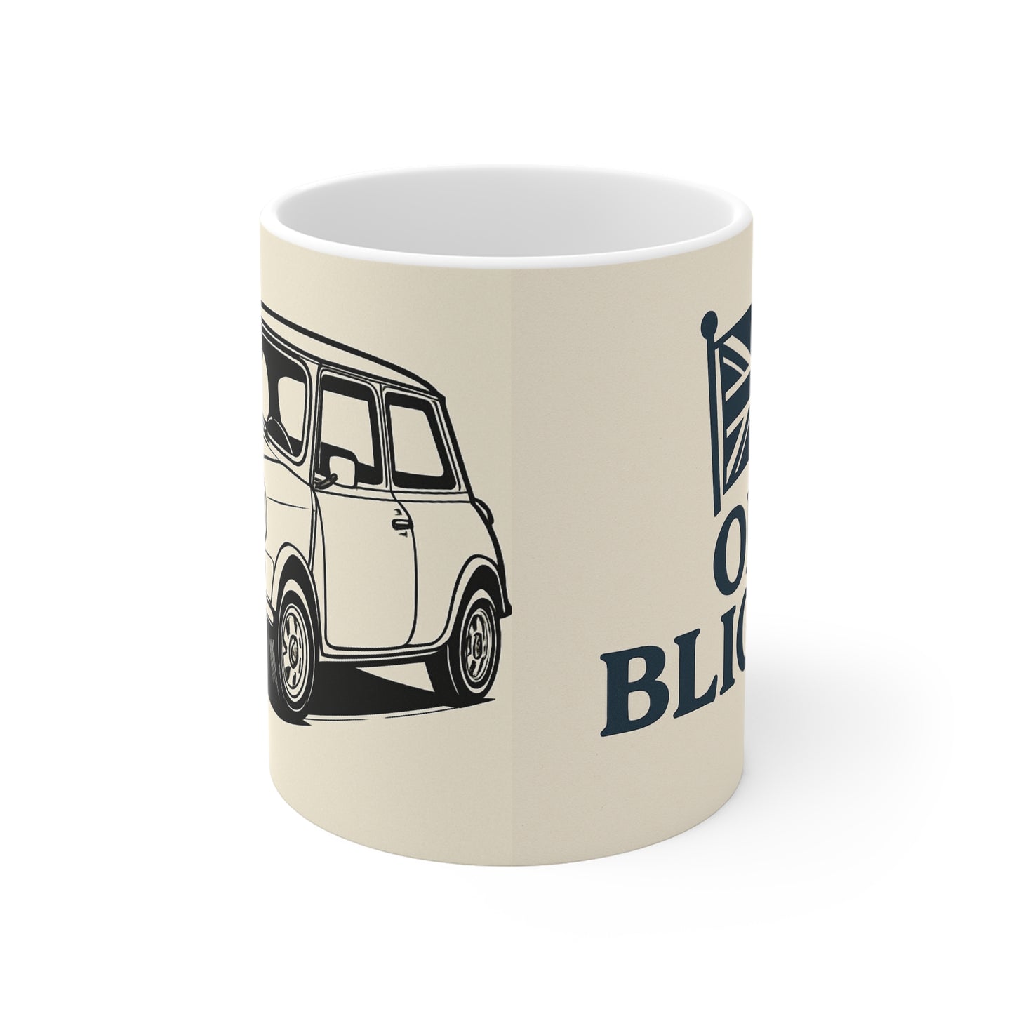 Vintage Car Lover's 11oz White Mug, Classic Mini Mug, Perfect Gift for Car Enthusiasts, Birthday, Father's Day, Coffee Cup
