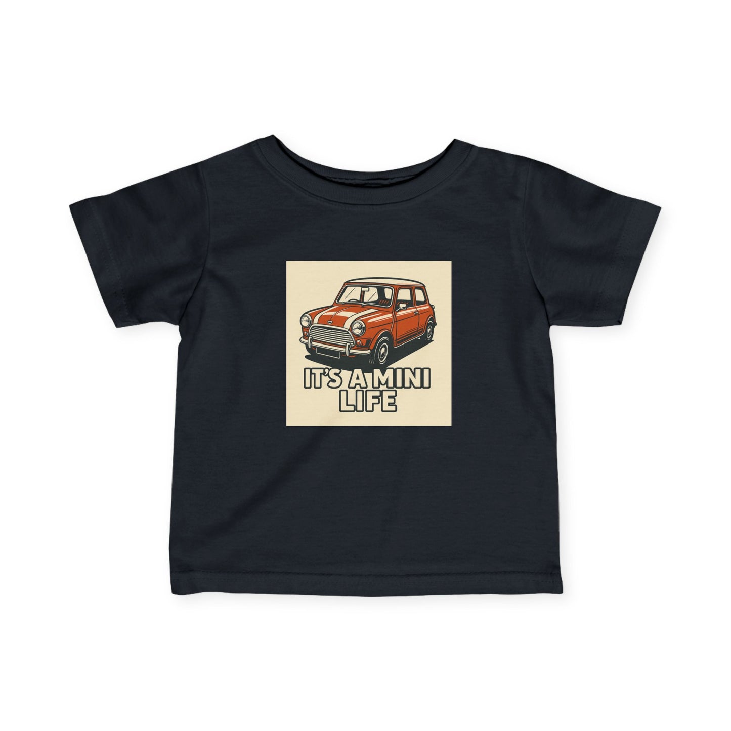 Infant T-Shirt, Classic Mini Car Quote Tee, Baby Shower Gift, Newborn Outfit, Funny Baby Clothes, How's My Behind Tee, Infant Apparel