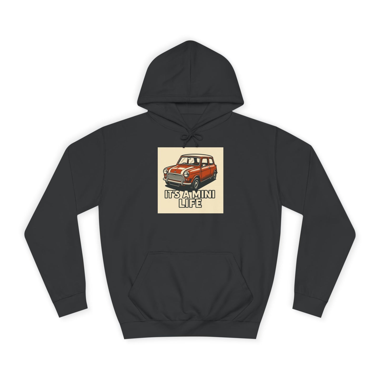 Retro Car Hoodie, Unisex College Hoodie, Funny Auto Gift, Car Enthusiast Sweatshirt, Mini Cooper Apparel, Unique Driving Humor
