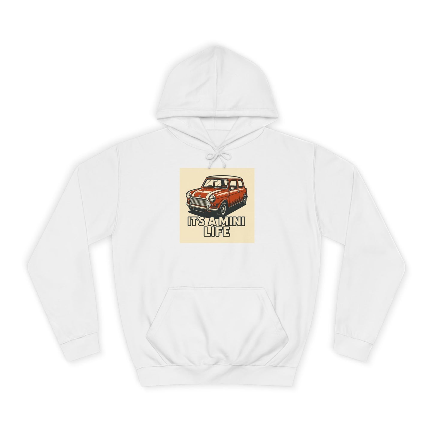 Retro Car Hoodie, Unisex College Hoodie, Funny Auto Gift, Car Enthusiast Sweatshirt, Mini Cooper Apparel, Unique Driving Humor