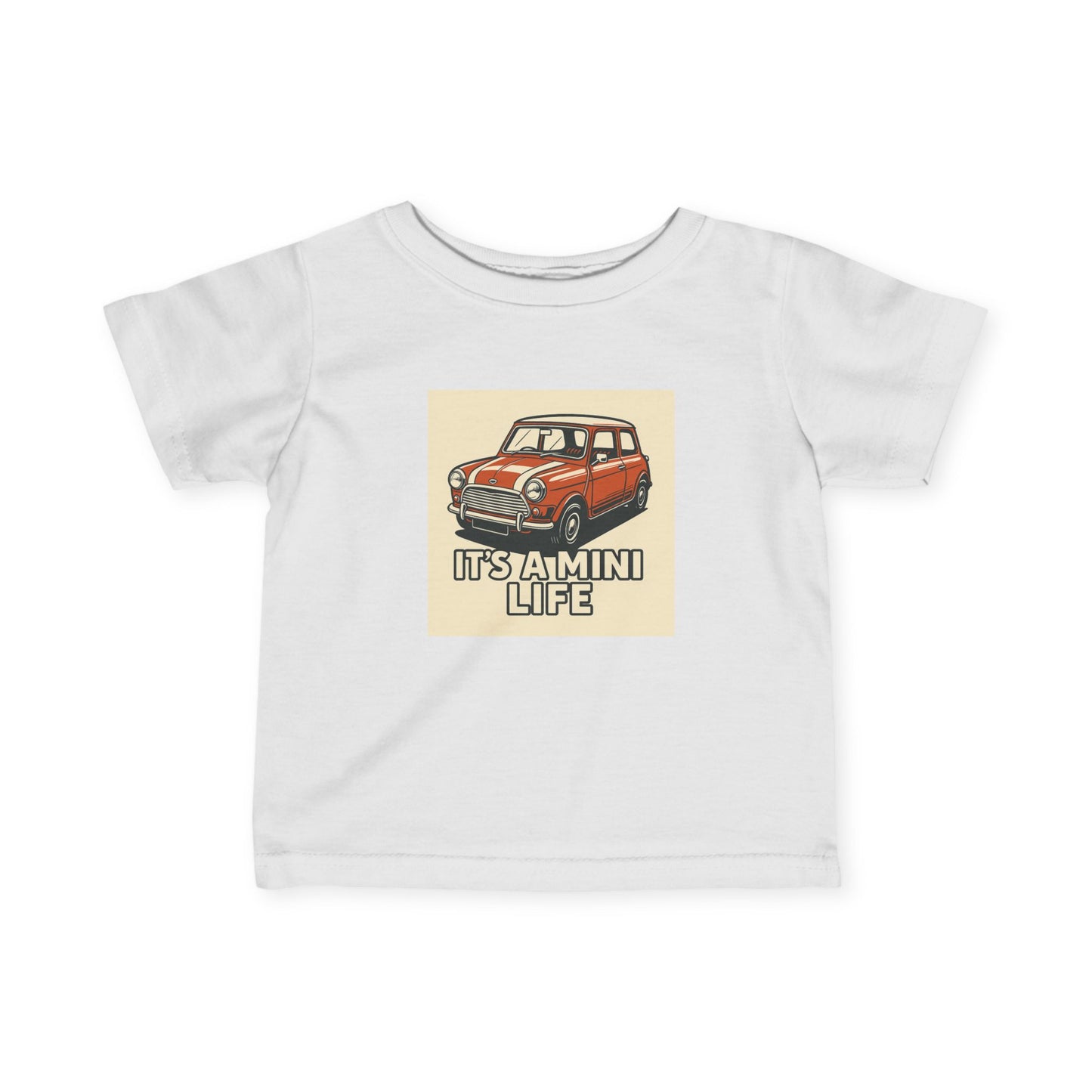 Infant T-Shirt, Classic Mini Car Quote Tee, Baby Shower Gift, Newborn Outfit, Funny Baby Clothes, How's My Behind Tee, Infant Apparel