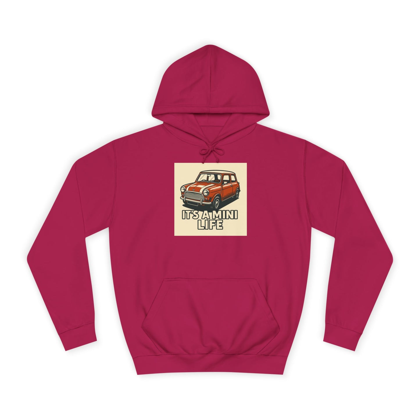 Retro Car Hoodie, Unisex College Hoodie, Funny Auto Gift, Car Enthusiast Sweatshirt, Mini Cooper Apparel, Unique Driving Humor