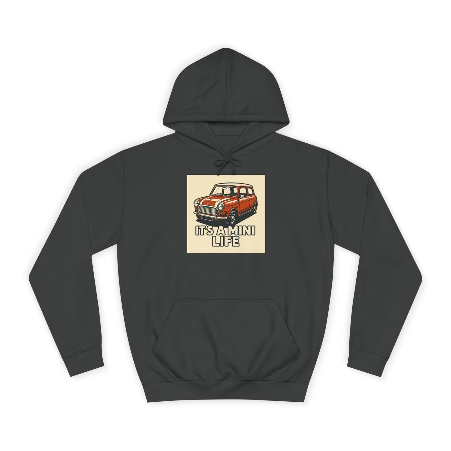 Retro Car Hoodie, Unisex College Hoodie, Funny Auto Gift, Car Enthusiast Sweatshirt, Mini Cooper Apparel, Unique Driving Humor