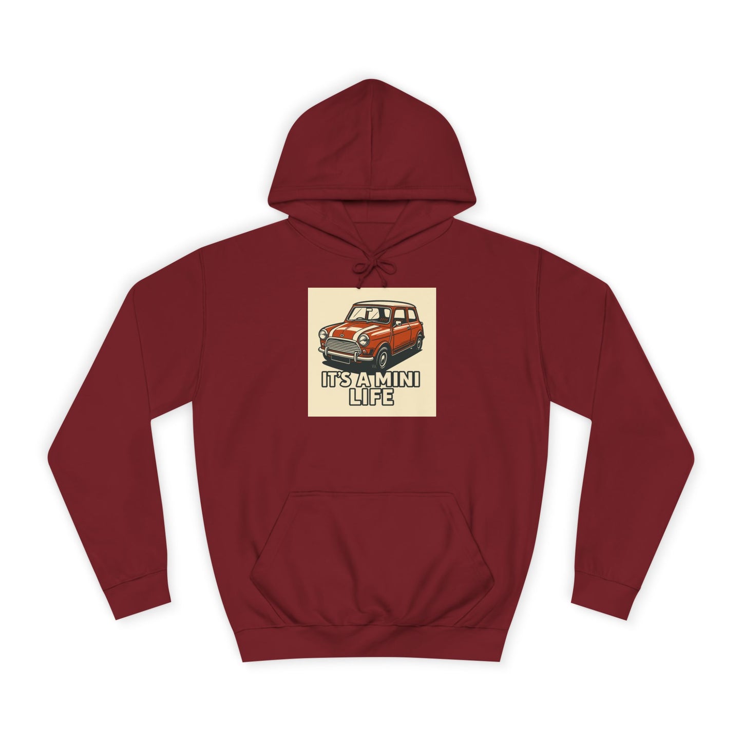 Retro Car Hoodie, Unisex College Hoodie, Funny Auto Gift, Car Enthusiast Sweatshirt, Mini Cooper Apparel, Unique Driving Humor