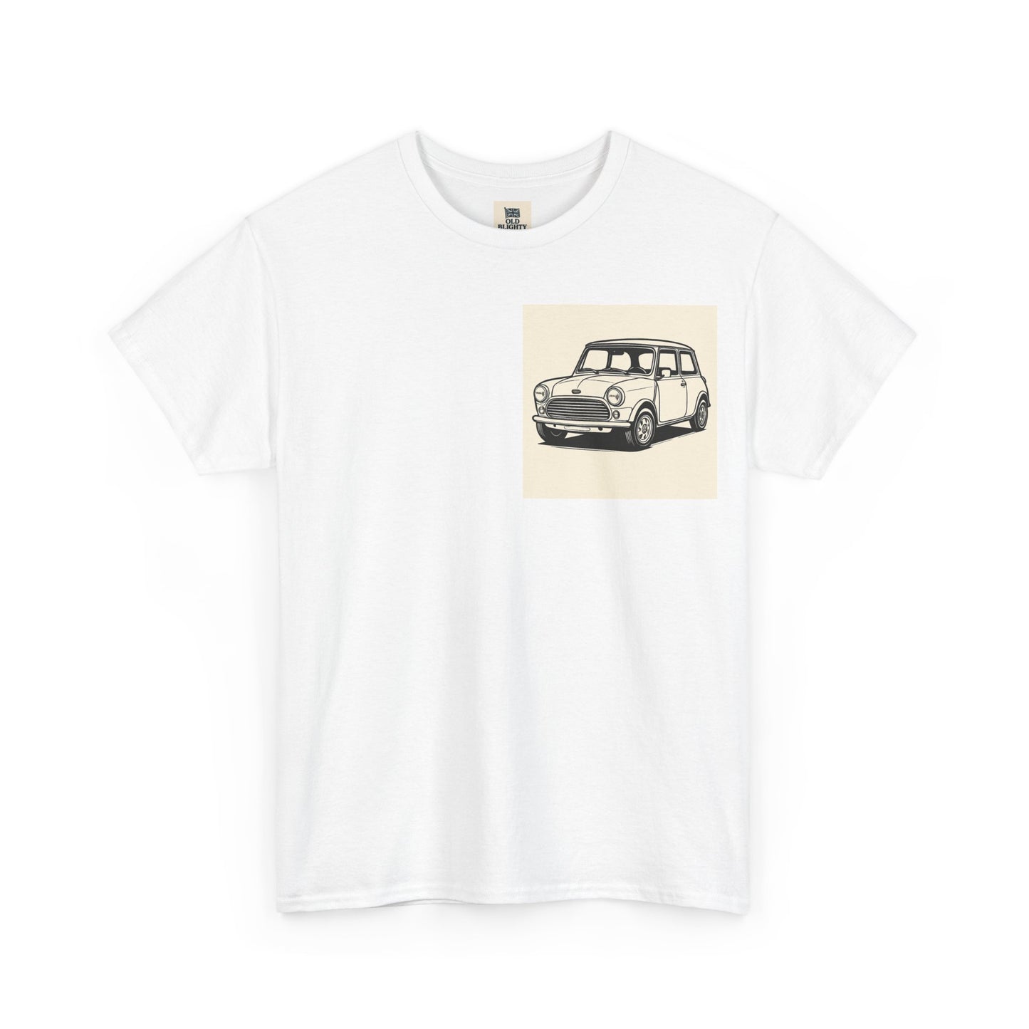 Classic Mini Cooper T-Shirt, Unisex Heavy Cotton T-Shirt, Casual Wear, Gift for Car Lovers, Everyday Style, Retro Auto Design