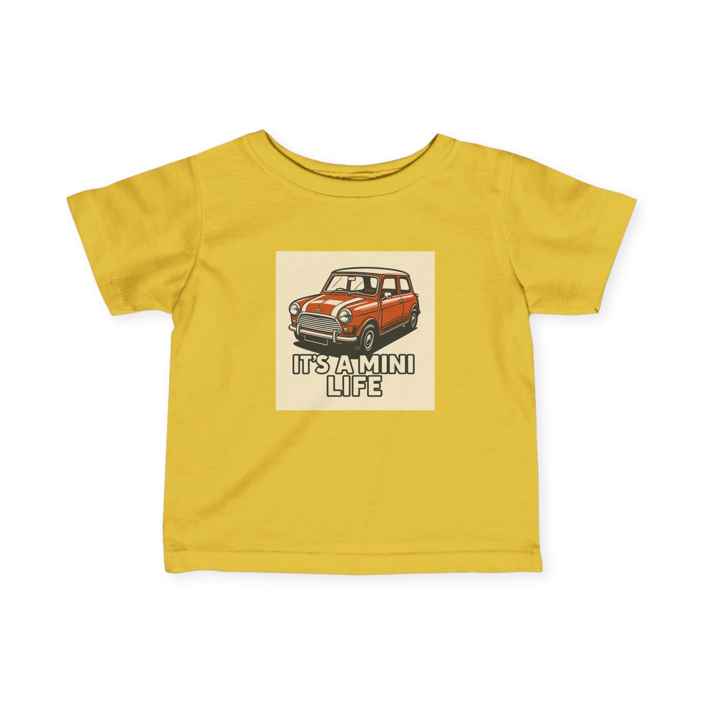 Infant T-Shirt, Classic Mini Car Quote Tee, Baby Shower Gift, Newborn Outfit, Funny Baby Clothes, How's My Behind Tee, Infant Apparel