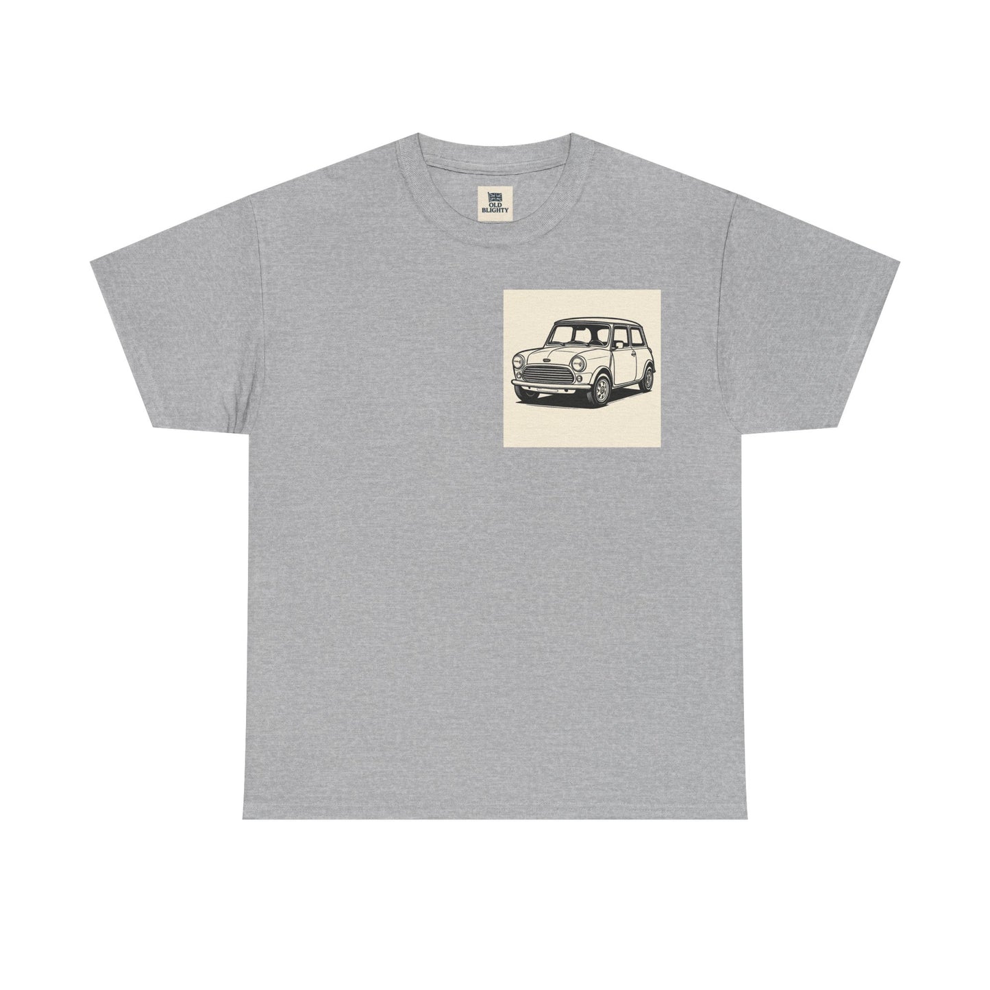 Classic Mini Cooper T-Shirt, Unisex Heavy Cotton T-Shirt, Casual Wear, Gift for Car Lovers, Everyday Style, Retro Auto Design