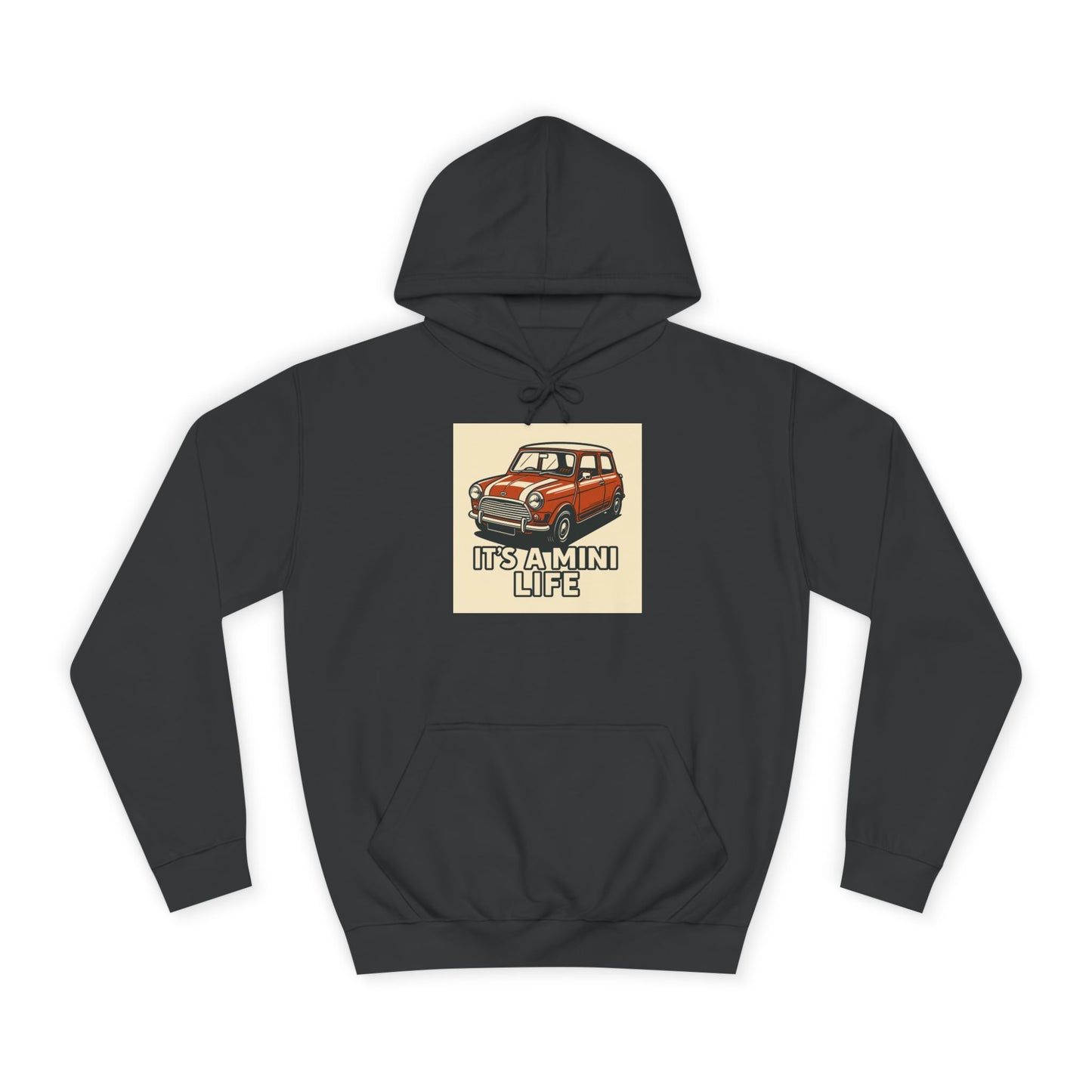 Retro Car Hoodie, Unisex College Hoodie, Funny Auto Gift, Car Enthusiast Sweatshirt, Mini Cooper Apparel, Unique Driving Humor