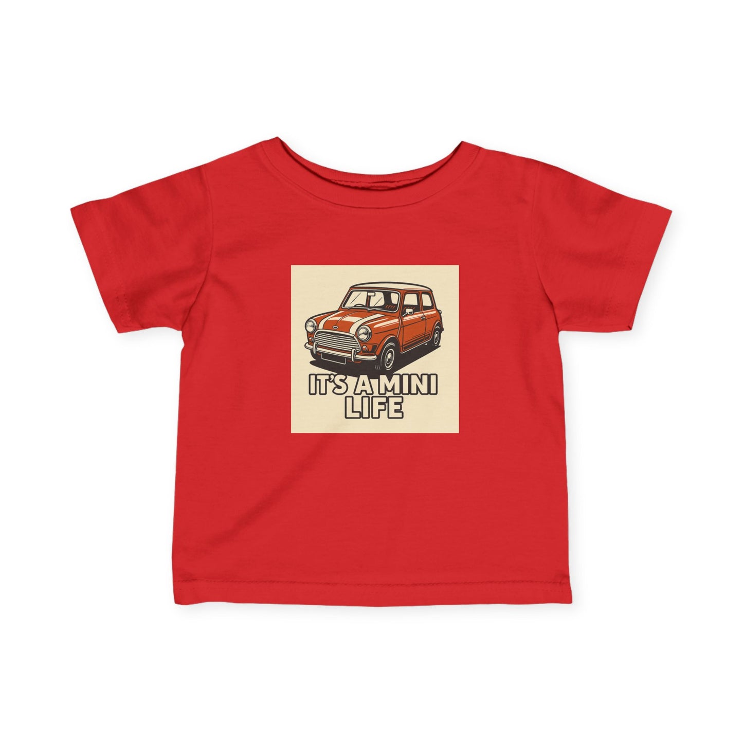 Infant T-Shirt, Classic Mini Car Quote Tee, Baby Shower Gift, Newborn Outfit, Funny Baby Clothes, How's My Behind Tee, Infant Apparel