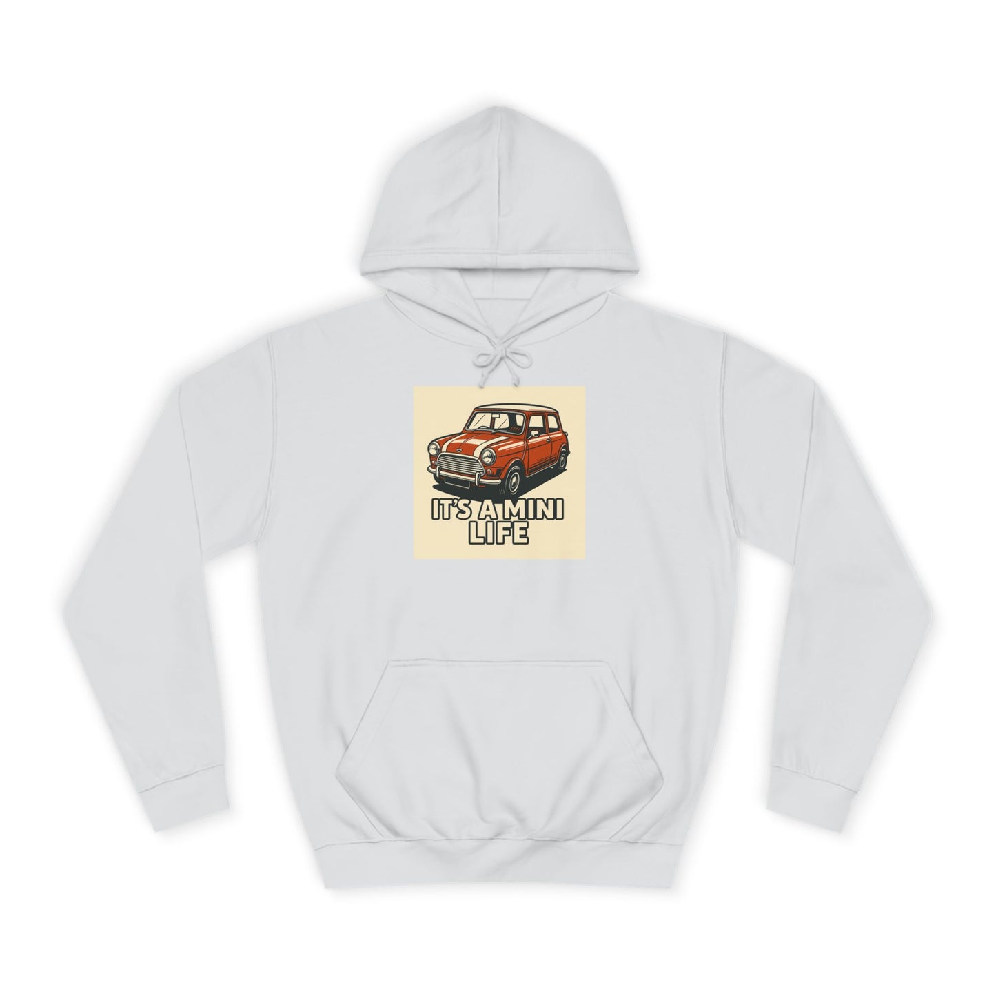 Retro Car Hoodie, Unisex College Hoodie, Funny Auto Gift, Car Enthusiast Sweatshirt, Mini Cooper Apparel, Unique Driving Humor