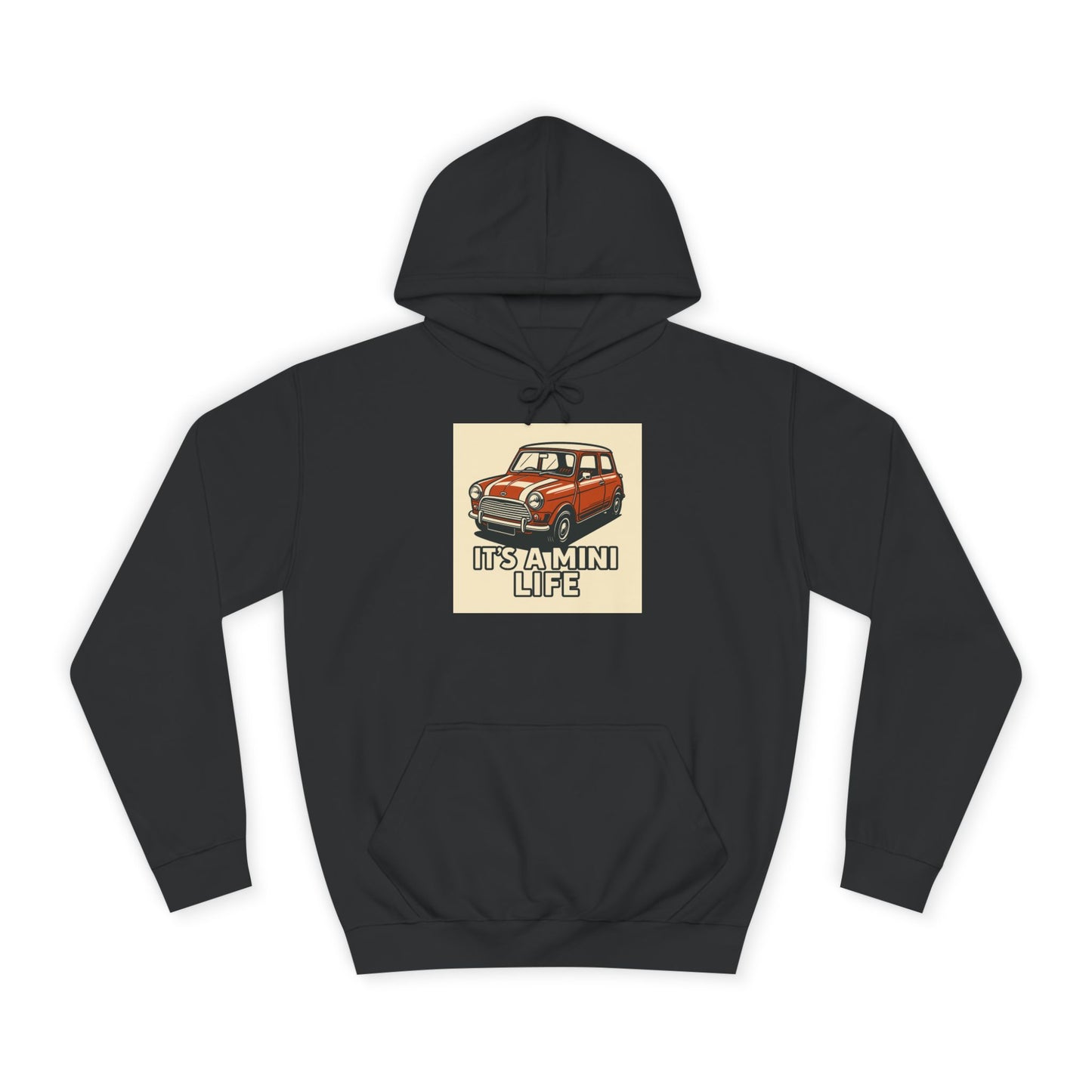 Retro Car Hoodie, Unisex College Hoodie, Funny Auto Gift, Car Enthusiast Sweatshirt, Mini Cooper Apparel, Unique Driving Humor