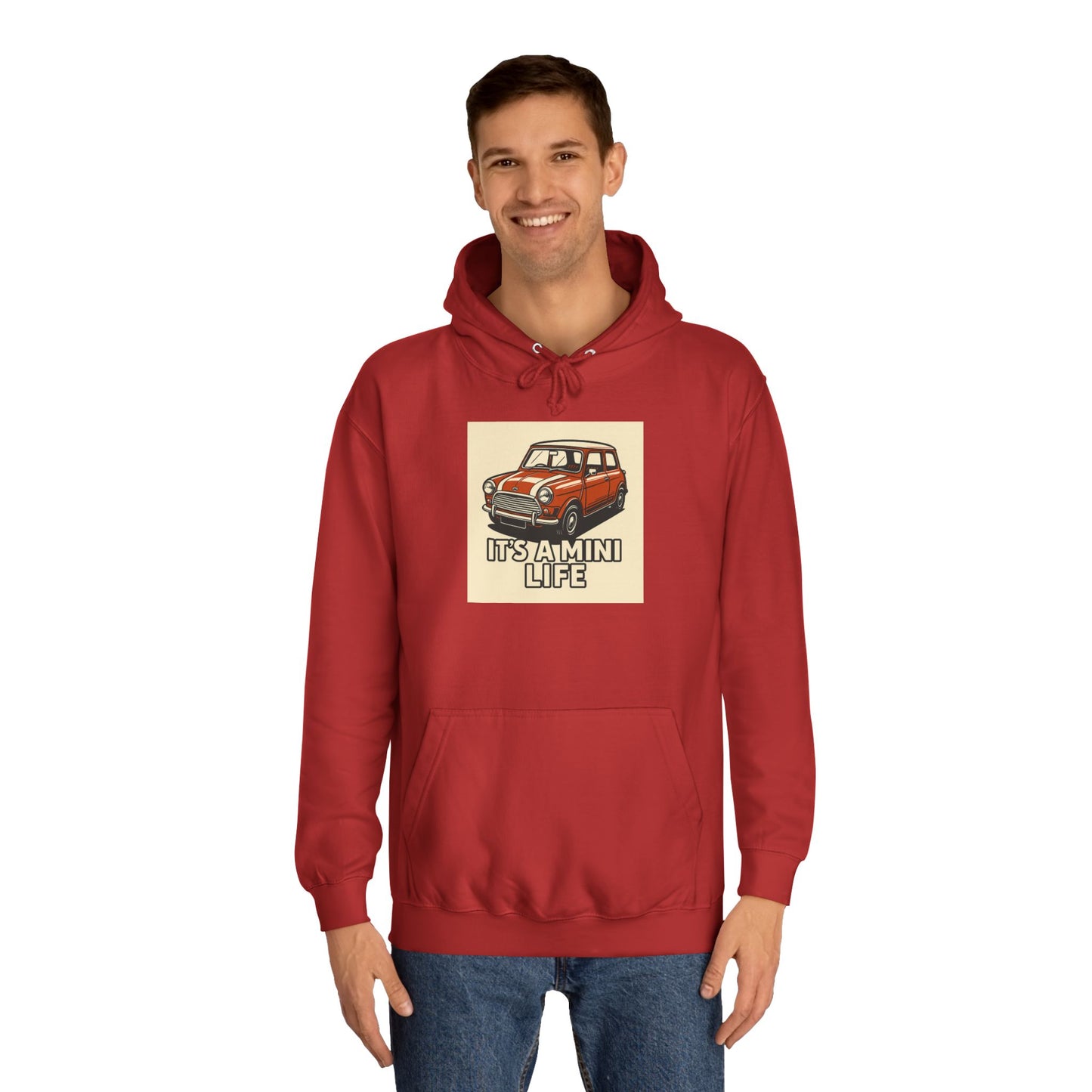 Retro Car Hoodie, Unisex College Hoodie, Funny Auto Gift, Car Enthusiast Sweatshirt, Mini Cooper Apparel, Unique Driving Humor