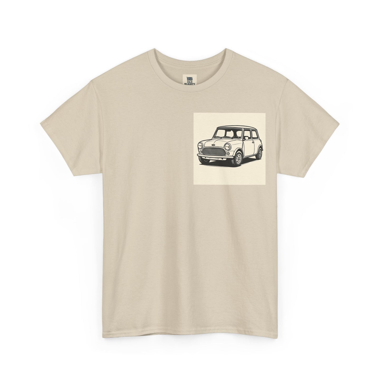 Classic Mini Cooper T-Shirt, Unisex Heavy Cotton T-Shirt, Casual Wear, Gift for Car Lovers, Everyday Style, Retro Auto Design
