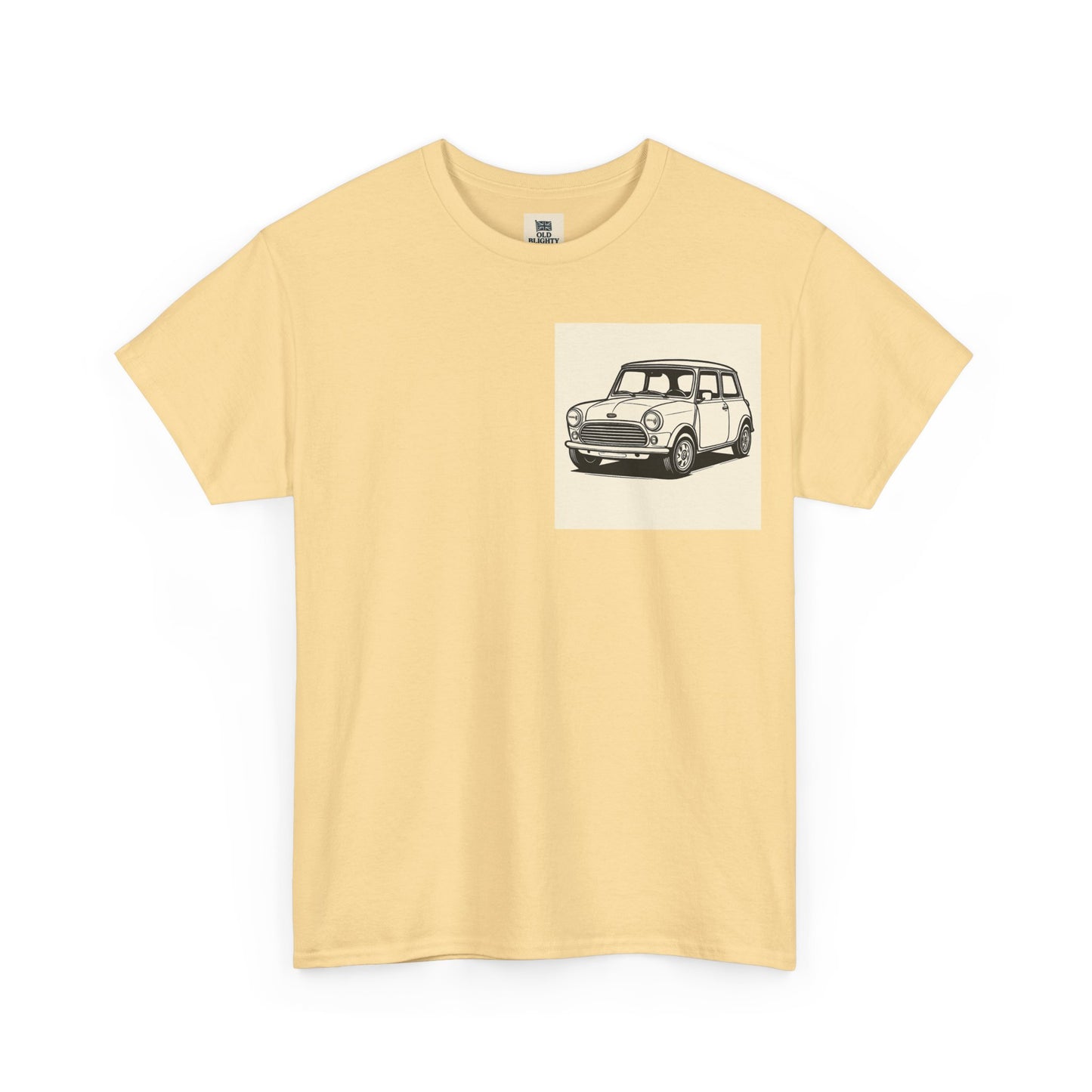 Classic Mini Cooper T-Shirt, Unisex Heavy Cotton T-Shirt, Casual Wear, Gift for Car Lovers, Everyday Style, Retro Auto Design